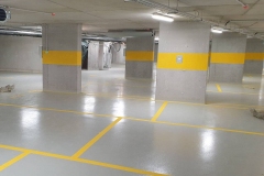 Mélygarázs festése a Danubio lakóparkban