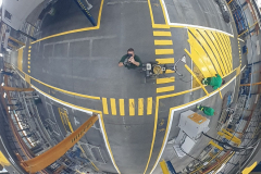 Munkavédelmi festés, targonca és gyalogos út felfestés, Törökszentmiklós, Claas gyár